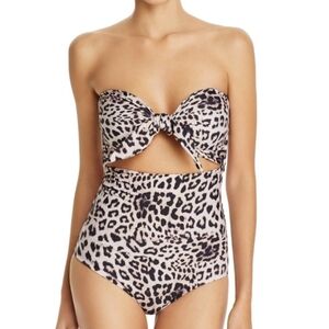 MIKOH One Piece Leopard Cut Out Swimsuit - Medium